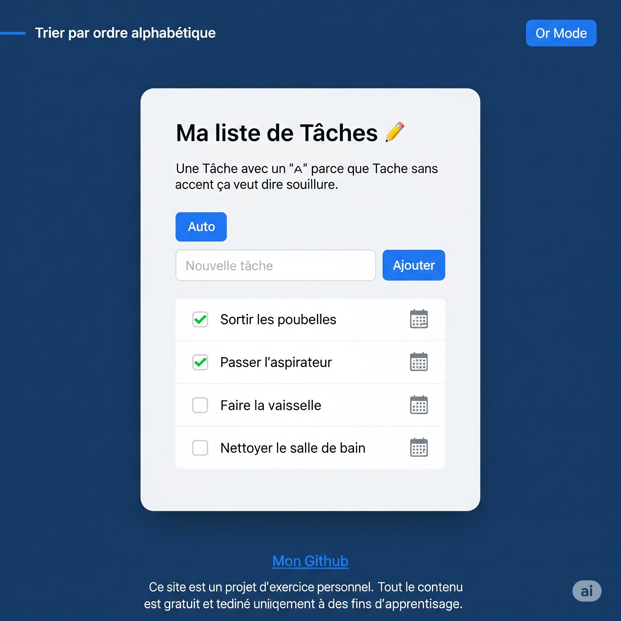 Projet à venir