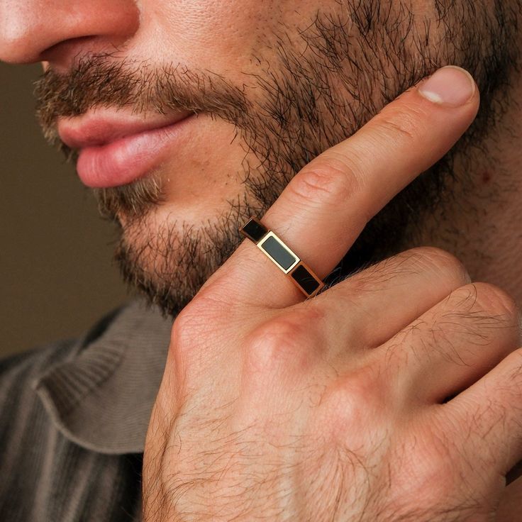 Bague Rectiligne Onyx